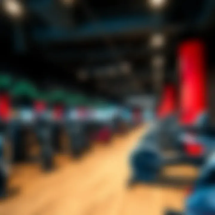 Interior ambiance showcasing GymNation's vibrant atmosphere