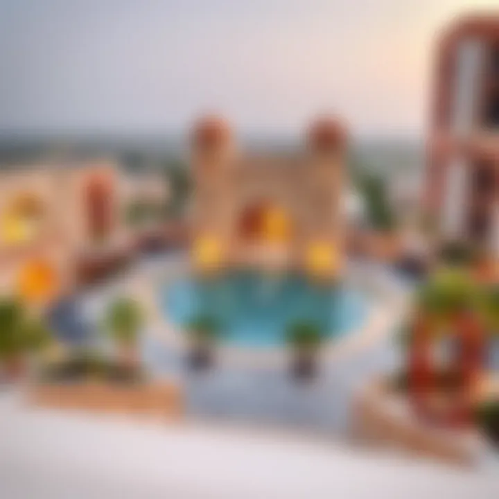 Panoramic view of the surroundings of Ibn Battuta Gate Residence