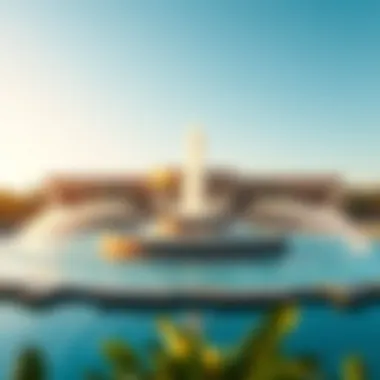 The iconic fountain at Khalifa Park, showcasing its architectural beauty