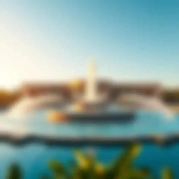 The iconic fountain at Khalifa Park, showcasing its architectural beauty