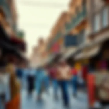 Bustling Streets Surrounding Meena Bazaar Bustling streets around Meena Bazaar filled with shoppers