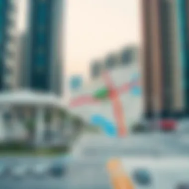 Detailed map of resident parking zones in Dubai