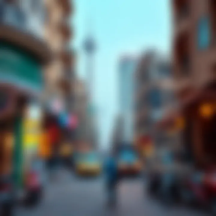 Street View of Mankhool District A vibrant street view of Mankhool, highlighting local culture