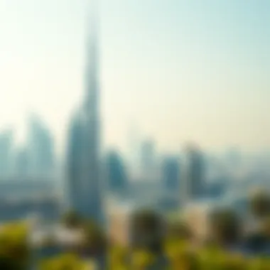 Dubai's Skyline and Future Developments A panoramic view of Dubai's skyline highlighting development areas