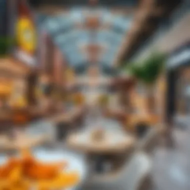 Diverse dining options available at Oasis Mall, featuring a variety of cuisines