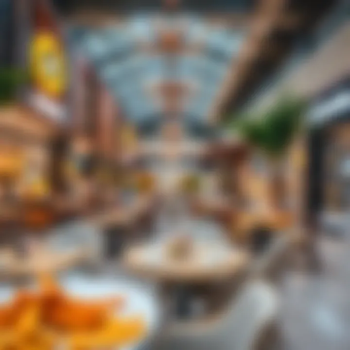 Diverse dining options available at Oasis Mall, featuring a variety of cuisines