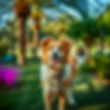 A lush green park in Dubai where pets can play