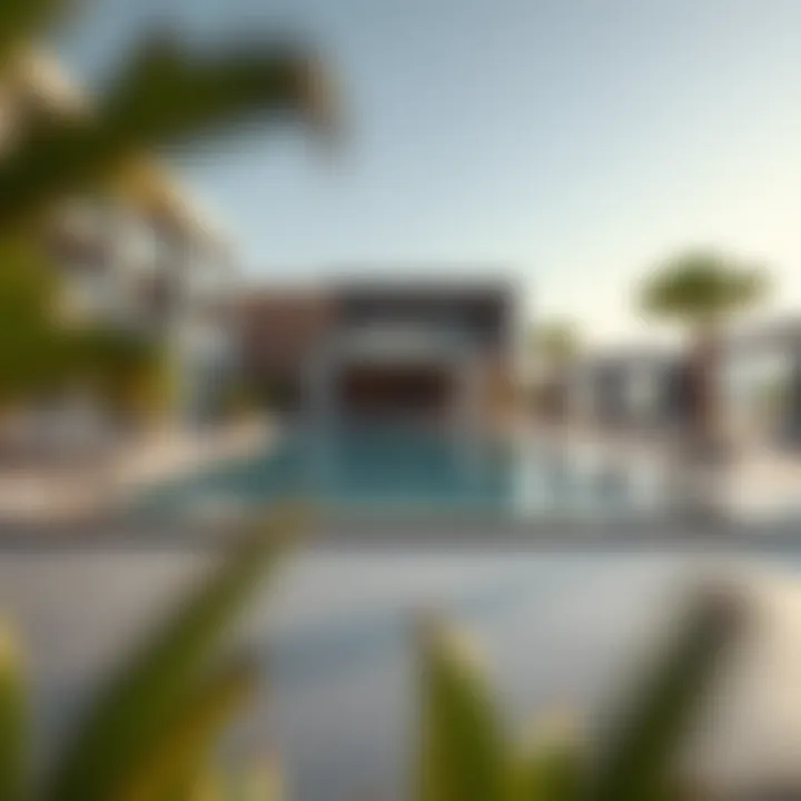 Luxurious community amenities at Privà Living, including a pool and fitness center
