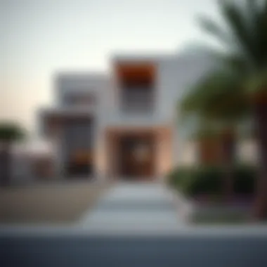 Contemporary Villa Architecture in Al-Wathba Modern architectural design of a villa in Al-Wathba