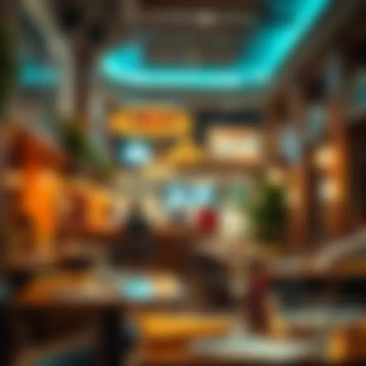 Vibrant atmosphere of a casual eatery