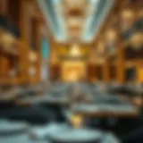 Luxurious dining setting in Dubai Mall
