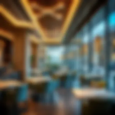 Tranquil dining space within Dubai Mall