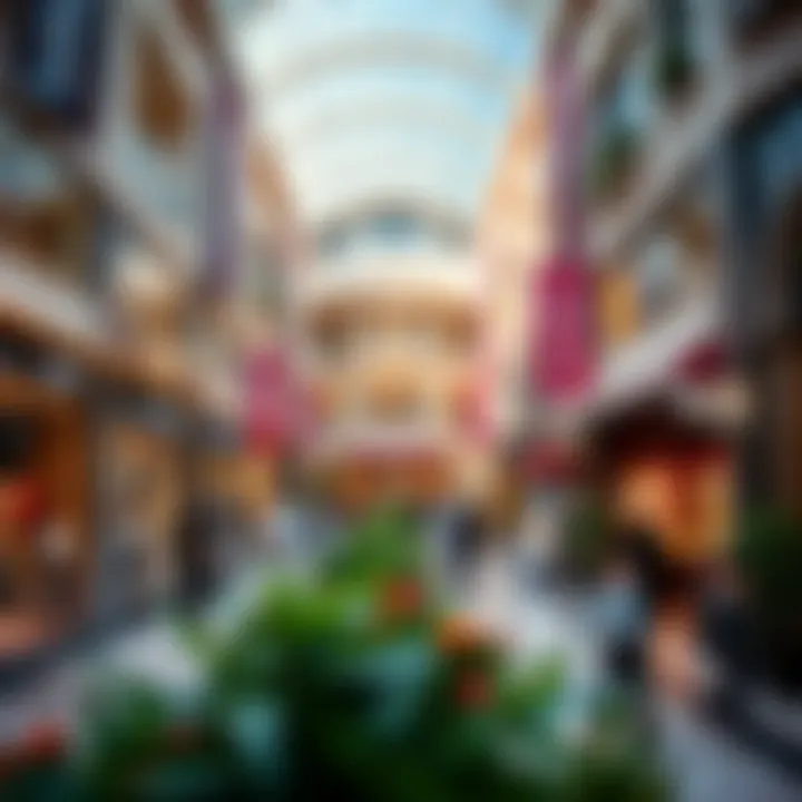 A bustling shopping area filled with unique retail offerings
