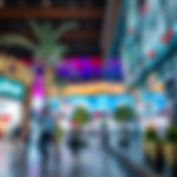 A vibrant view of Dubai Festival City showcasing its retail diversity