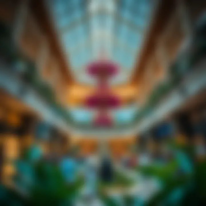 Cultural events taking place within the mall's spacious atrium