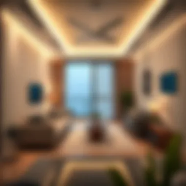 Modern studio apartment interior in Al Qusais