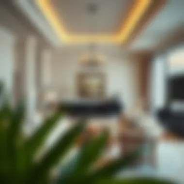 Elegant living space inside a villa