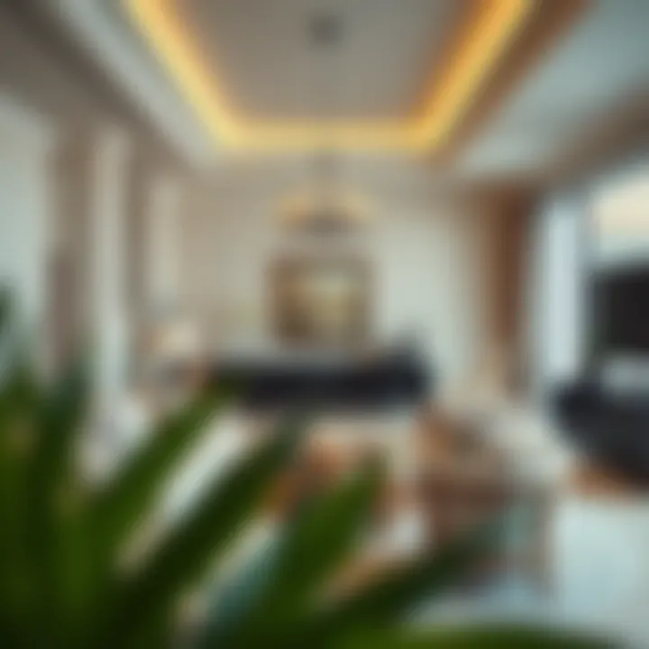 Elegant living space inside a villa