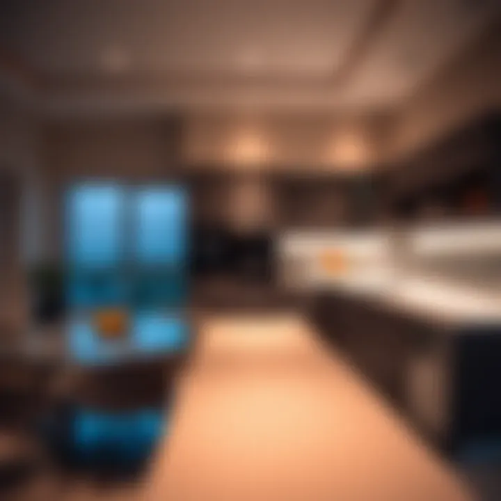 Modern kitchen setup in villa