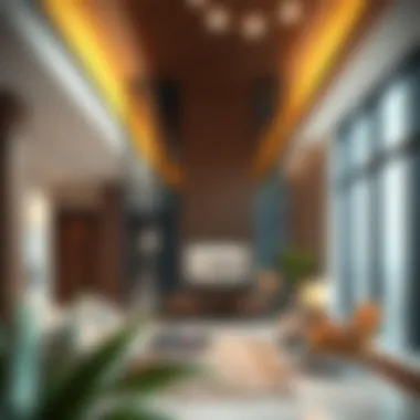 Interior design features of Amna Tower Interior design features of Amna Tower reflecting modern aesthetics