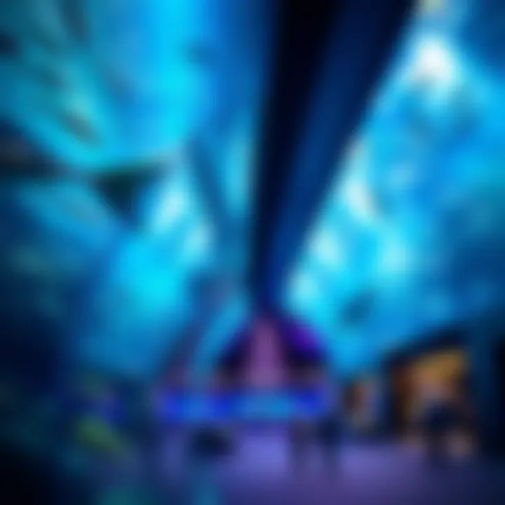 The mesmerizing Dubai Aquarium, a highlight of the mall's attractions.