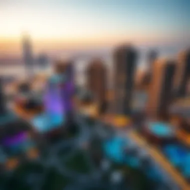 Vibrant Real Estate Development A panoramic view of a vibrant real estate development in Dubai