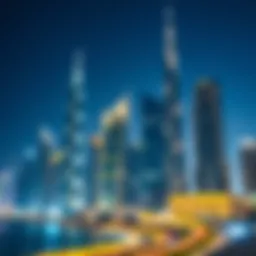 A stunning skyline of iconic Dubai skyscrapers