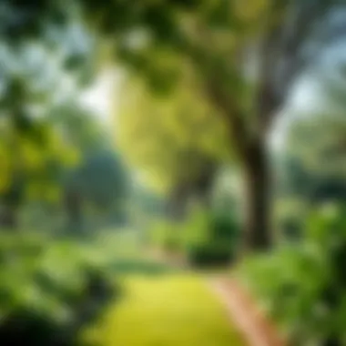 Green Zone park area showcasing lush greenery and walking paths
