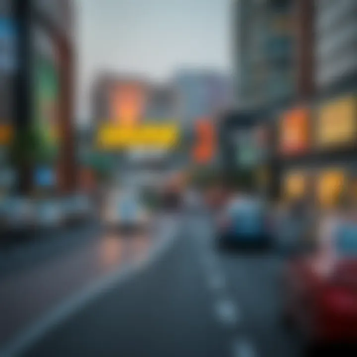 Transportation options available near Dubai Hills Mall, including roads and public transit
