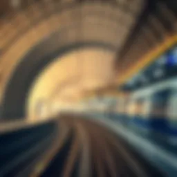 Architectural details of Dubai Metro Station
