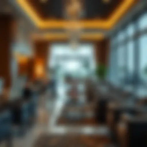 Luxurious lounge area at Dubai Ladies Club