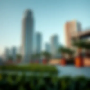 Community spaces around Sheikha Noora Tower promoting urban connectivity