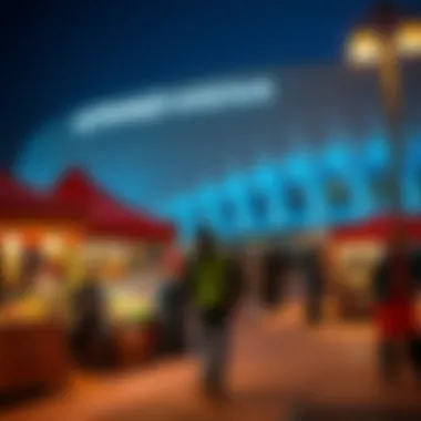 Local vendors and food stalls outside Etihad Arena during an event