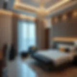 Luxurious villa room interior showcasing modern decor and comfort