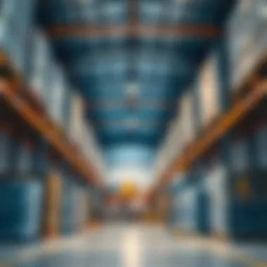 Efficient Warehouse Layout Interior view of a well-organized warehouse with efficient layout
