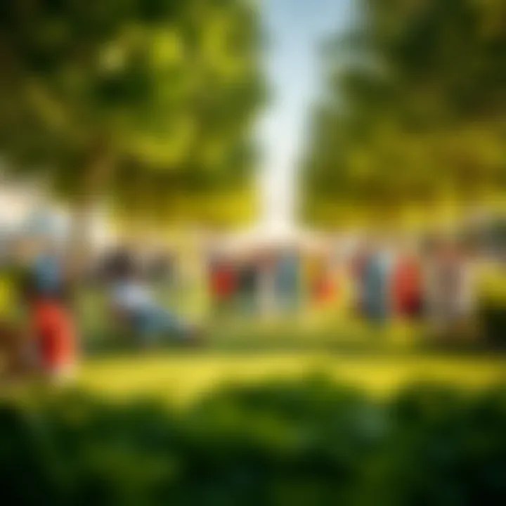 Community events taking place in the serene environment of Wasl Green Park