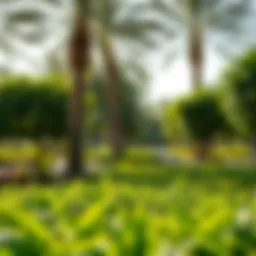 Lush greenery in Wasl Green Park showcasing vibrant plant life