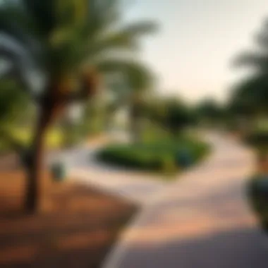 Scenic walking paths winding through Wasl Green Park
