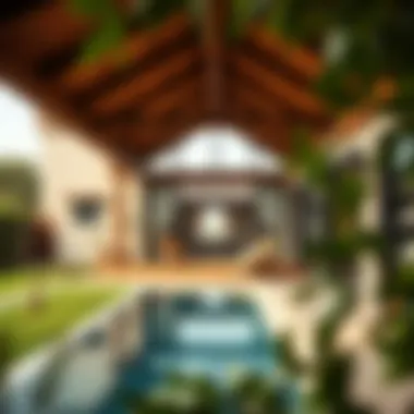 Modern Farmhouse Serenity Serene view of a modern farmhouse in Dubai