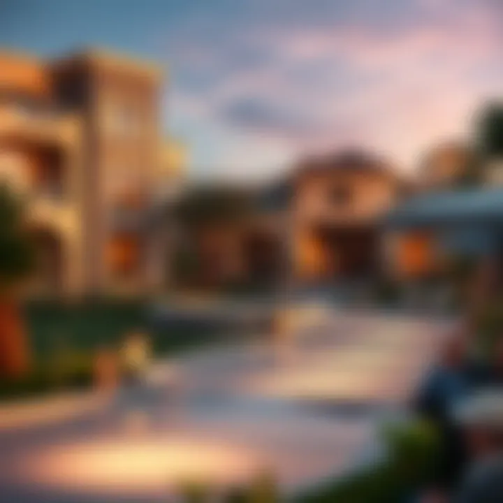 Luxurious residential area adjacent to the golf course
