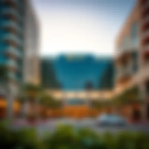 Hyatt Regency Deira exterior view showcasing contemporary architecture
