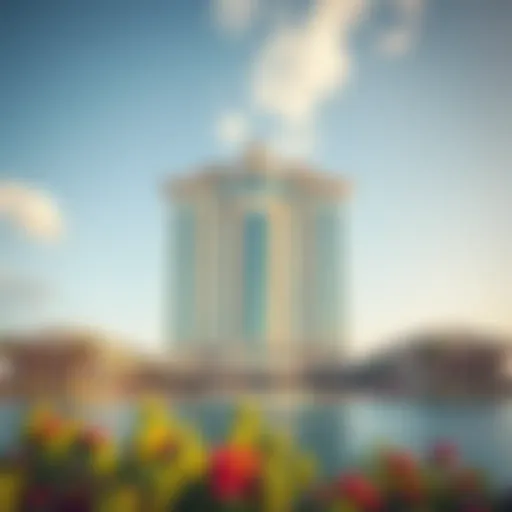 Stunning architectural view of the Kempinski Hotel Dubai Palm