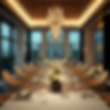 Luxurious dining setup at the hotel