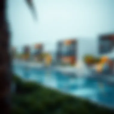 Representation of various property types and amenities available at La Mer Beach.