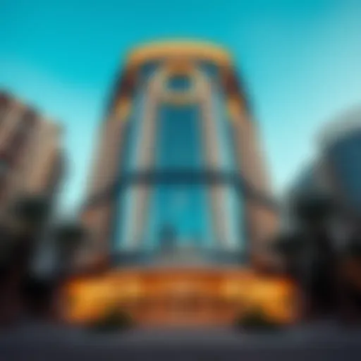 Elegant façade of Latifa Towers showcasing modern architecture