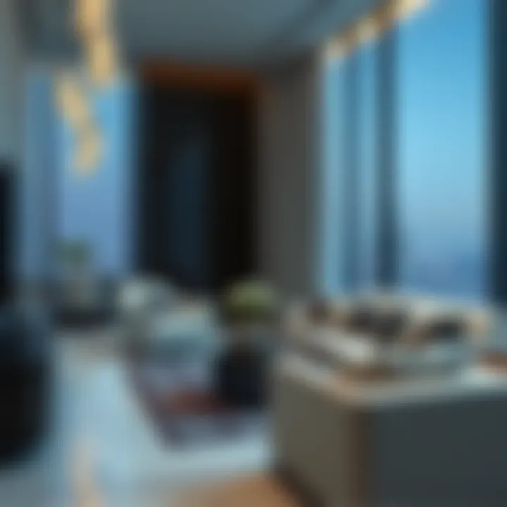 Interior Design Excellence in Latifa Towers Luxurious interior design of a residential unit in Latifa Towers