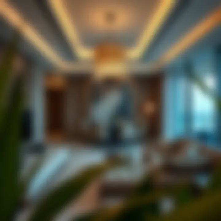 Luxurious interior design of a residential project