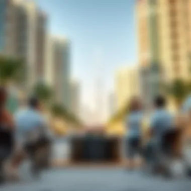 Investors analyzing property trends in Dubai
