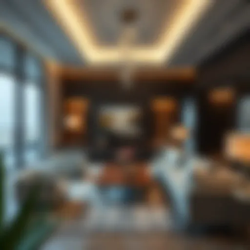 Luxurious living space showcasing contemporary design