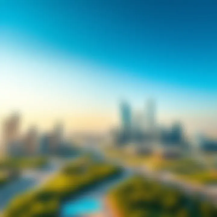 Stunning skyline view of Liwan in Dubai